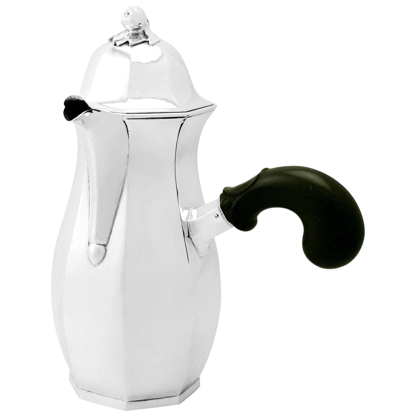 Antica caraffa da caffè in argento in stile Arts & Crafts svedese in vendita