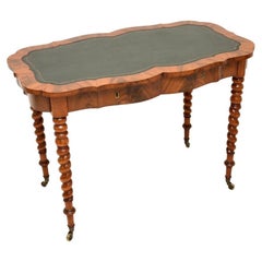 Antique Swedish Barley Twist Leg Desk / Writing Table