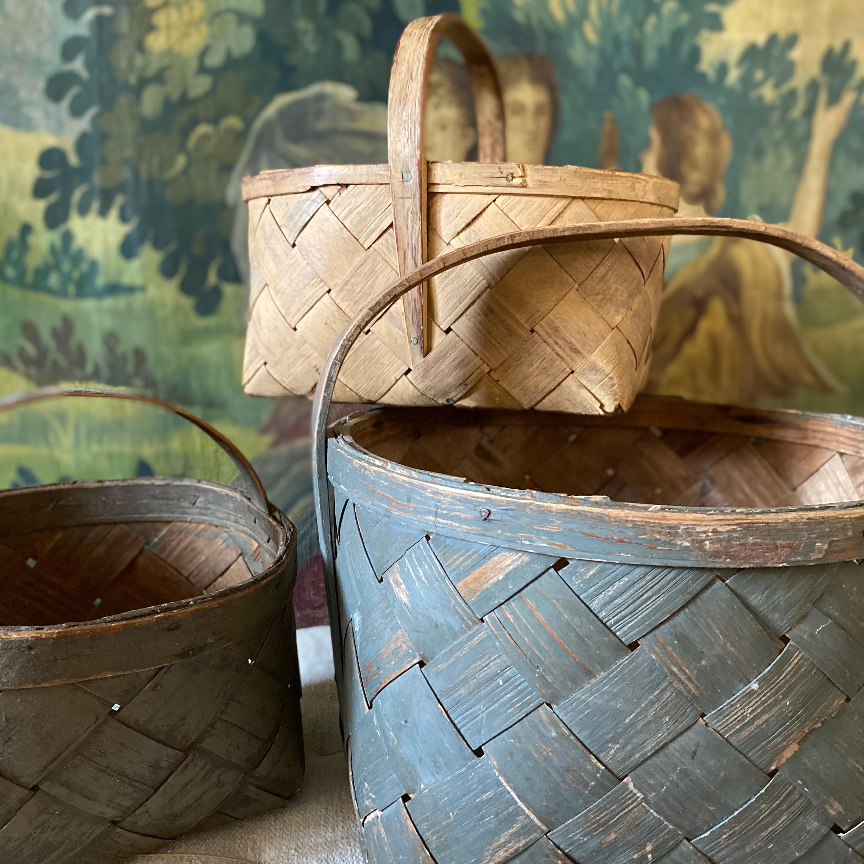 Hand-Crafted  Antique Swedish Baskets