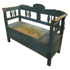 Antique Swedish Bench, 19th Century