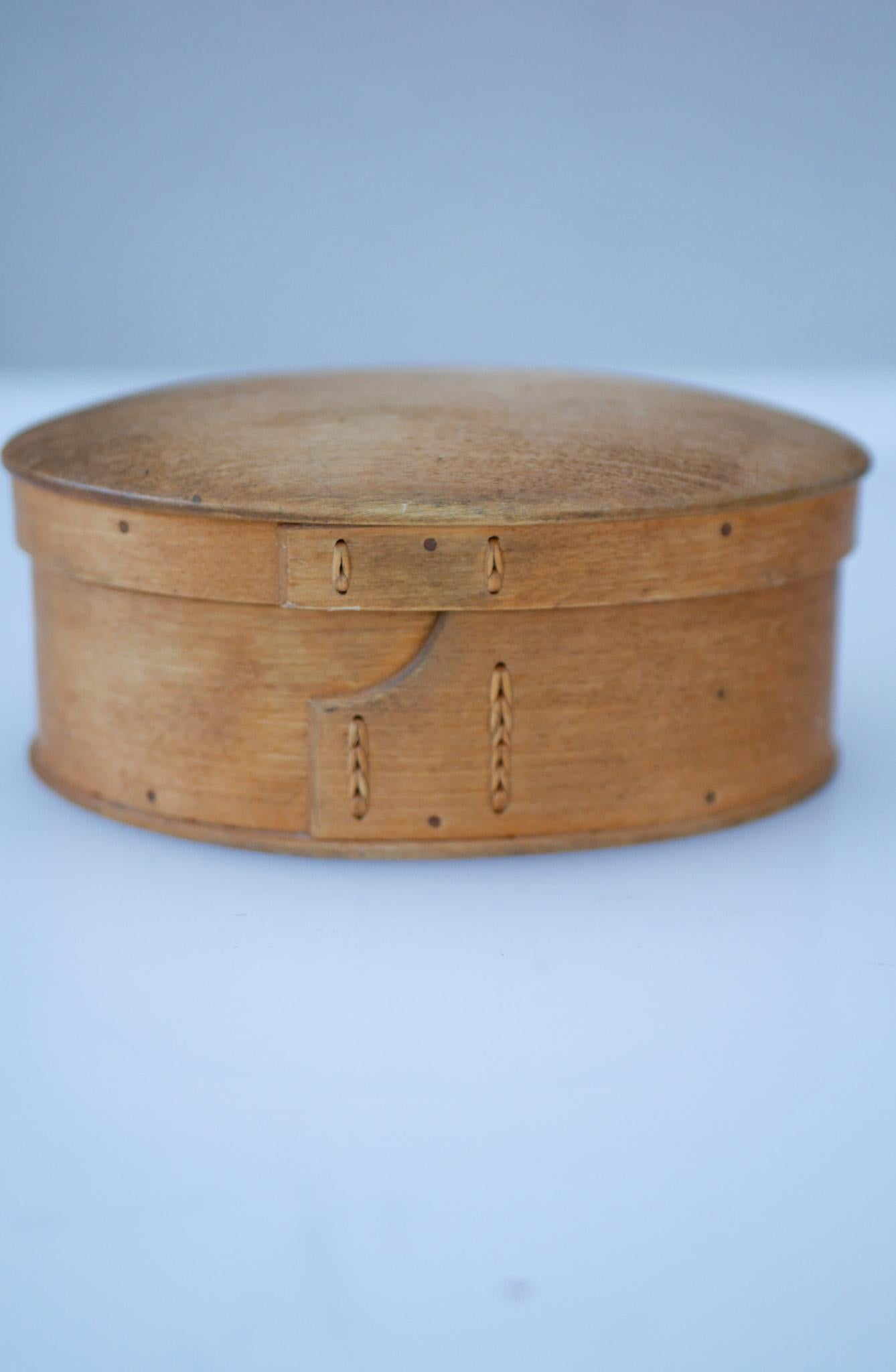 A lovely Scandinavian antique bent wooden box known as a 