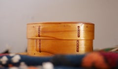 Antique Swedish Bent Wooden Tine Box, or "Svepask" genuine Scandinavian folkart.
