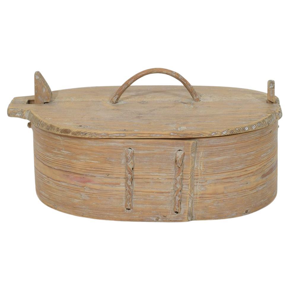 Antique Swedish Bentwood Box, Folk Art , Circa 1750