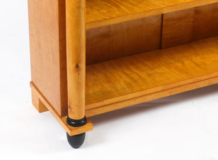 Antique Swedish Biedermeier Birch Wood Open Bookcase, Late ...