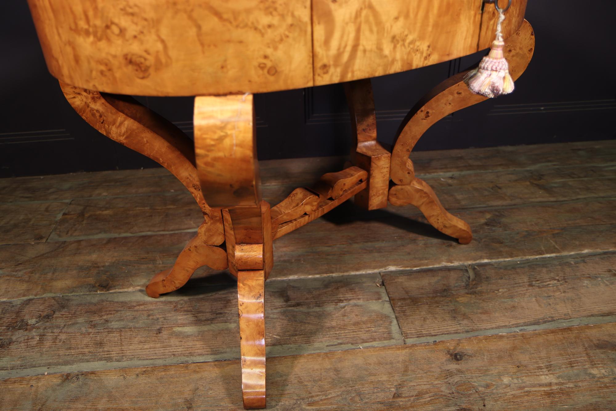 Antique Swedish Biedermeier Dressing Table in Satin Birch c1880 4