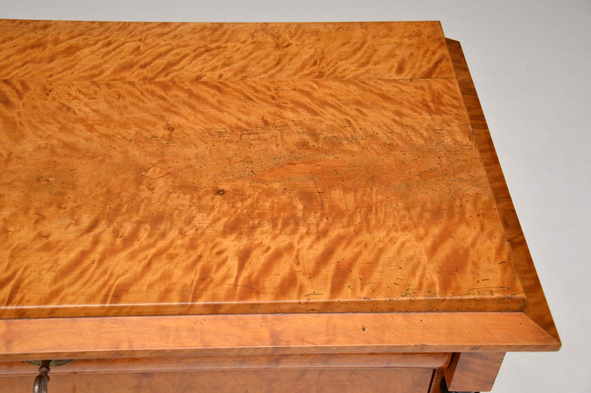 Antique Swedish Biedermeier Satin Birch Chest of Drawers 7