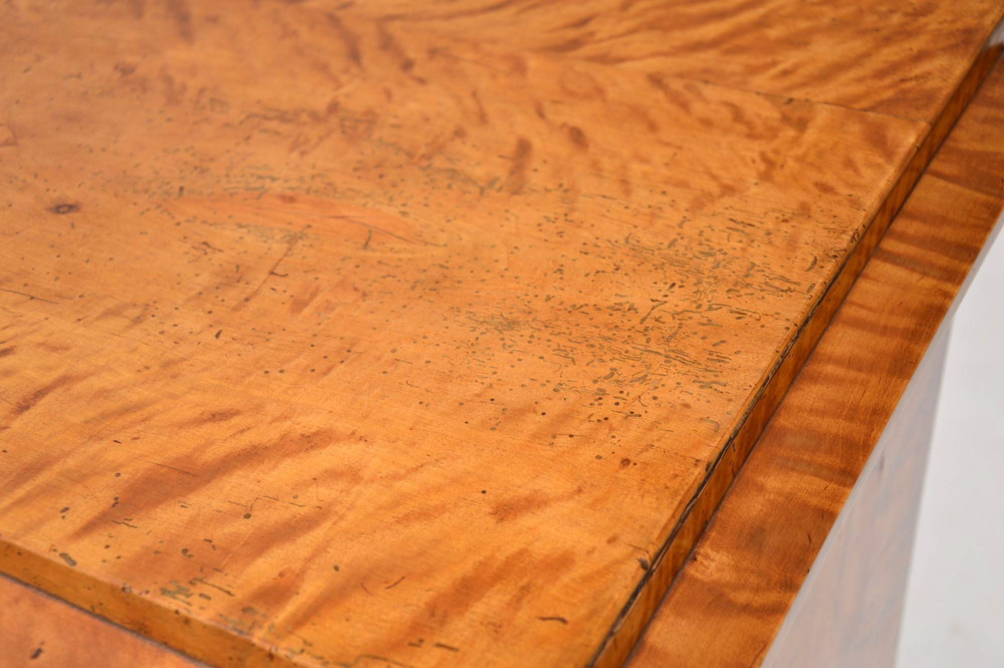 Antique Swedish Biedermeier Satin Birch Chest of Drawers 8