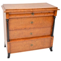 Antique Swedish Biedermeier Satin Birch Chest of Drawers