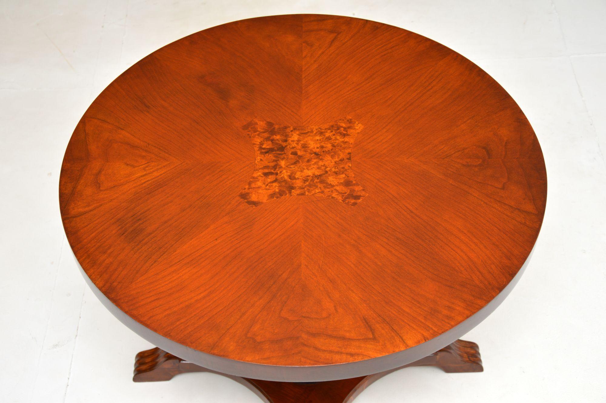 19th Century Antique Swedish Biedermeier Walnut Coffee / Occasional Table