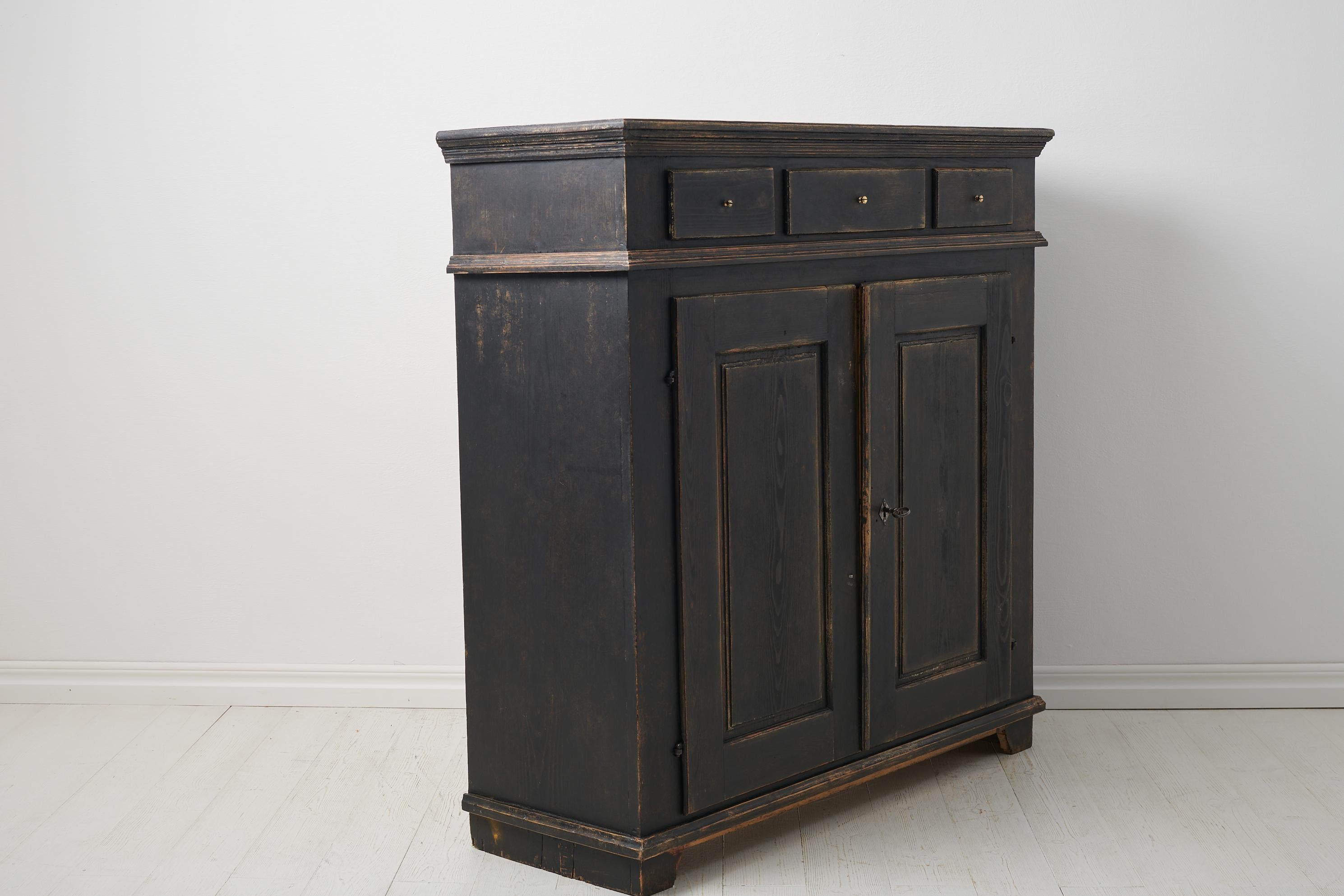 Antique Swedish Black Country House Sideboard For Sale 1