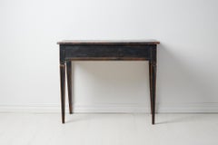 Antique Swedish Black Gustavian Console Table