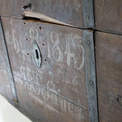 Antique Swedish "Bridal Chest" from 1843 in Pine