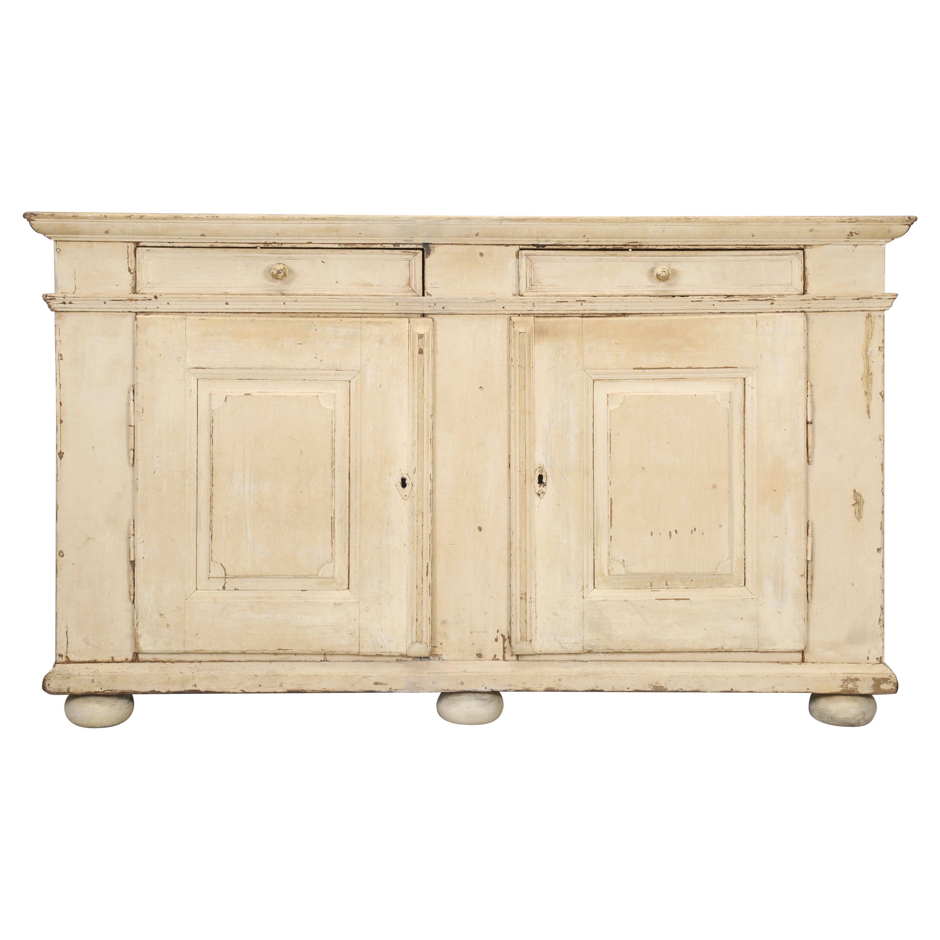 Antique Swedish Buffet in Old Paint from the 1700
s Cosmetically Left Original