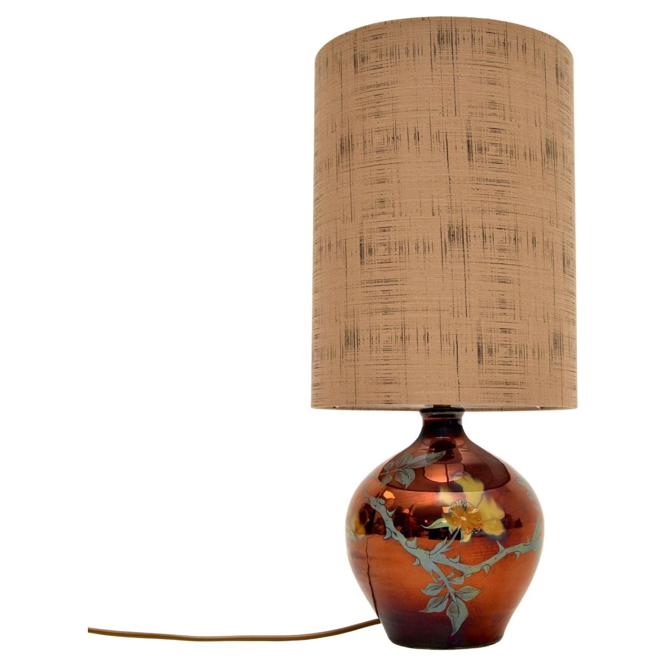 Antique Italian Ceramic Table Lamp For Sale at 1stDibs