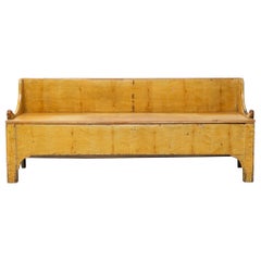 Antique Swedish Charming Folk Art Bench
