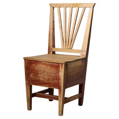 Antique Swedish Charming Folk Art Chair, Original Condition with Genuine Patina