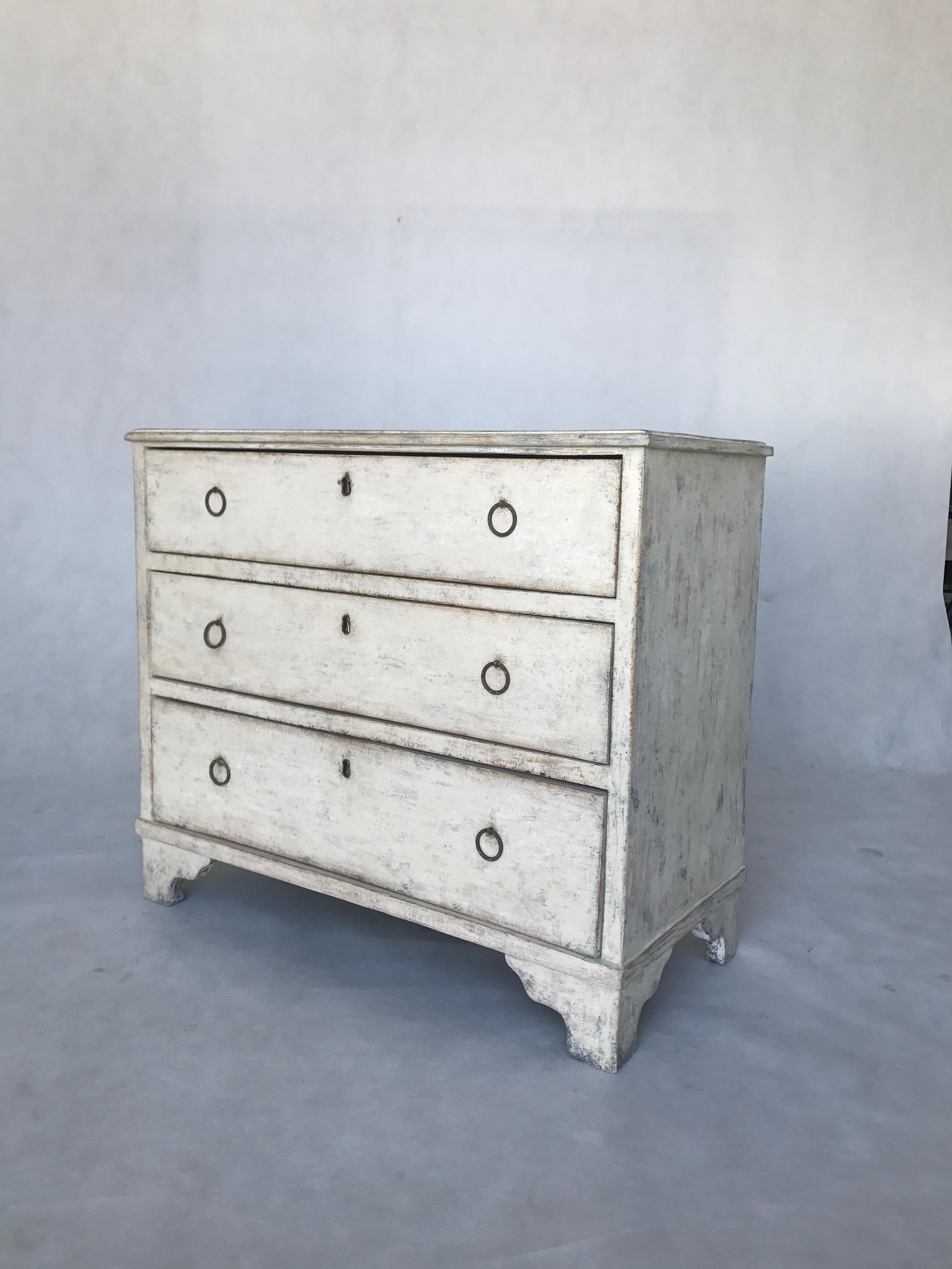 Country Antique Swedish Chest of Drawers, 1820s For Sale