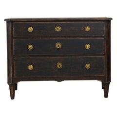 Antique Swedish Chest of Drawers in Gustavian Style with Original Hardware