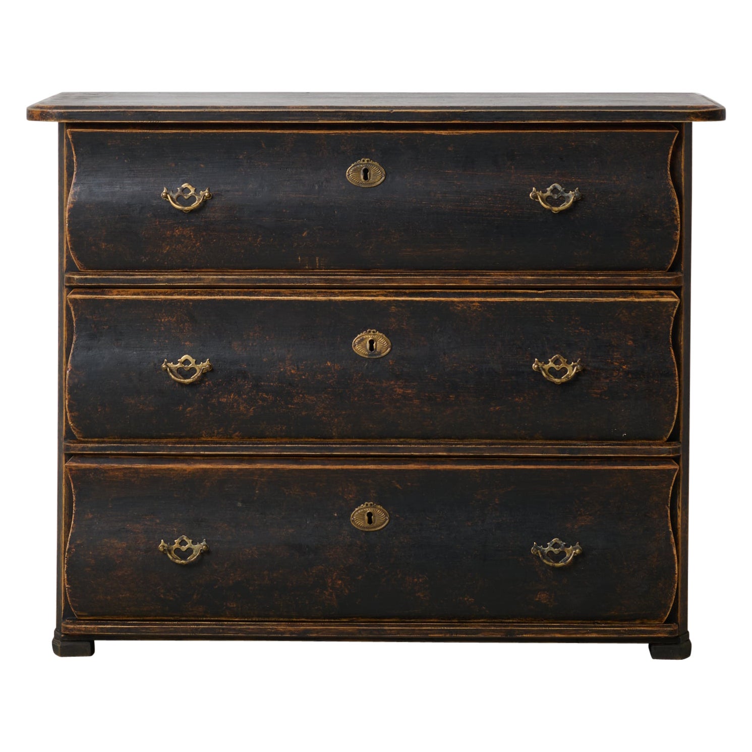 Antique Swedish Chest of Drawers Made by Hand in Pine with Functional Drawers For Sale