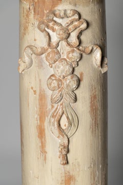Antique Swedish column, plinth, solid wood,  19th Century