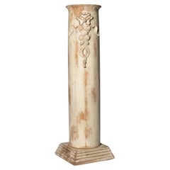 Antique Swedish column, plinth, solid wood,  19th Century 