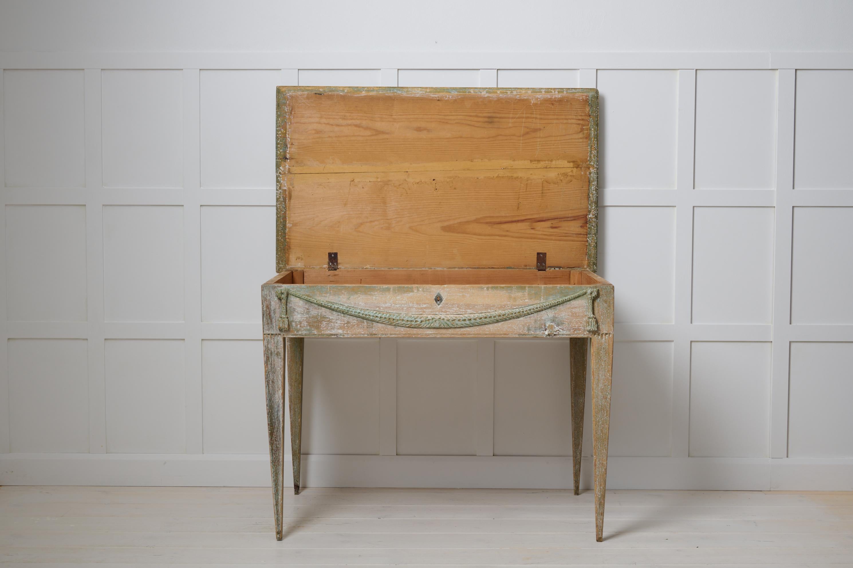 Antique Swedish Console or Wall Table in Gustavian Style with Original Paint 1