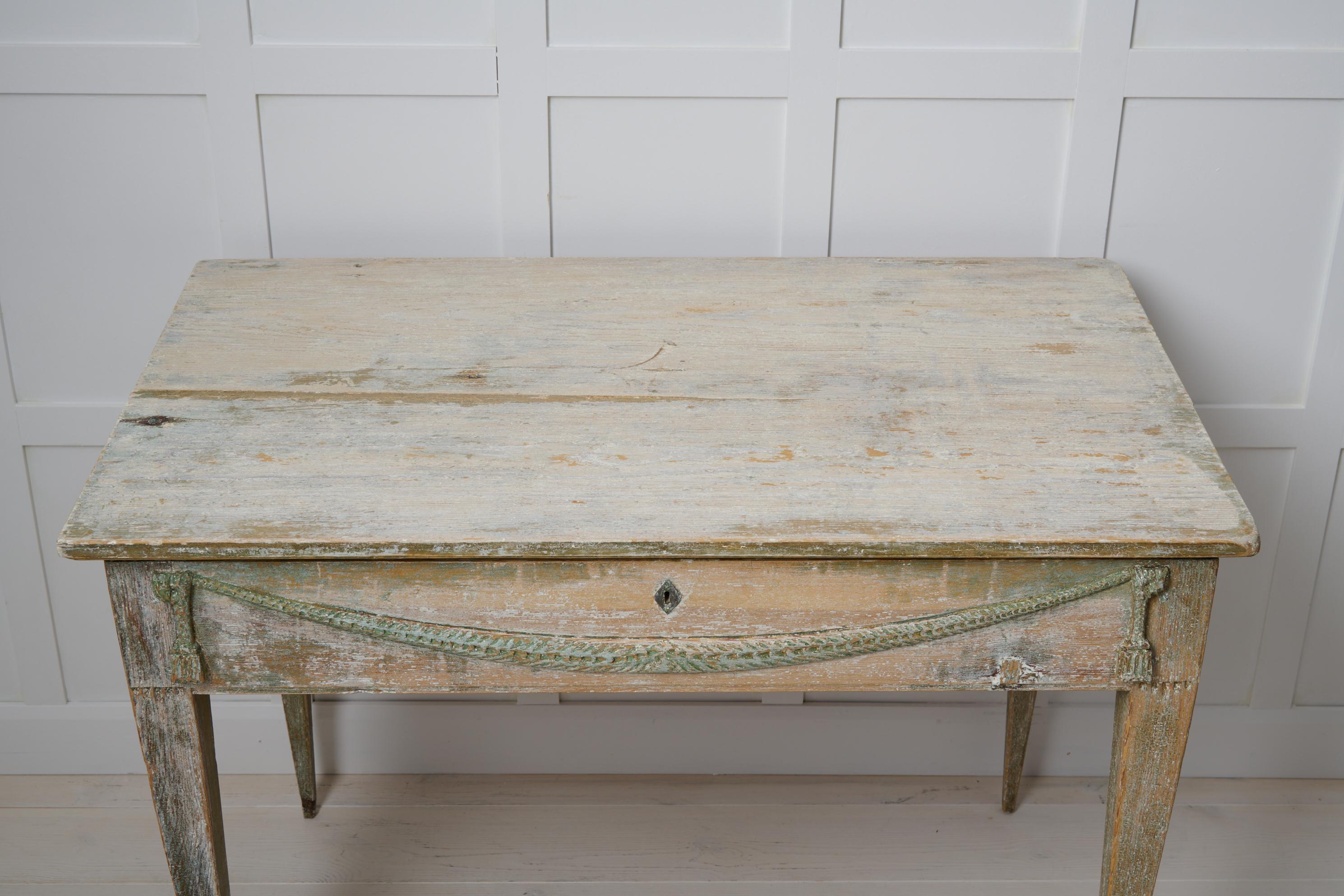 Antique Swedish Console or Wall Table in Gustavian Style with Original Paint 3