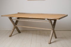 Antique Swedish Country Desk, Dining or Work Table in Original Rustic Condition