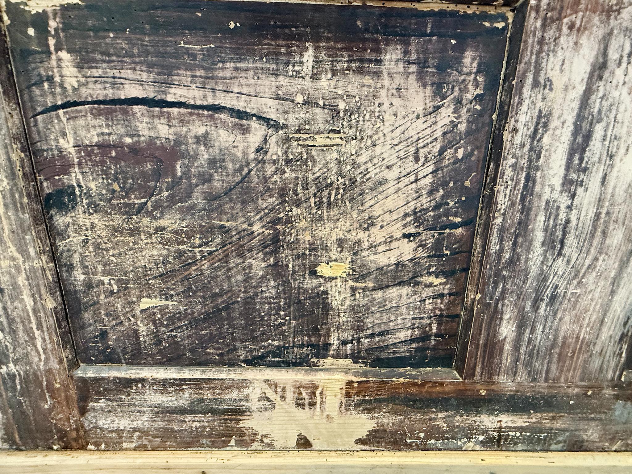 Antica credenza svedese in olmo in vendita 5