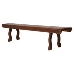 Antique Swedish Country House Pine Bench