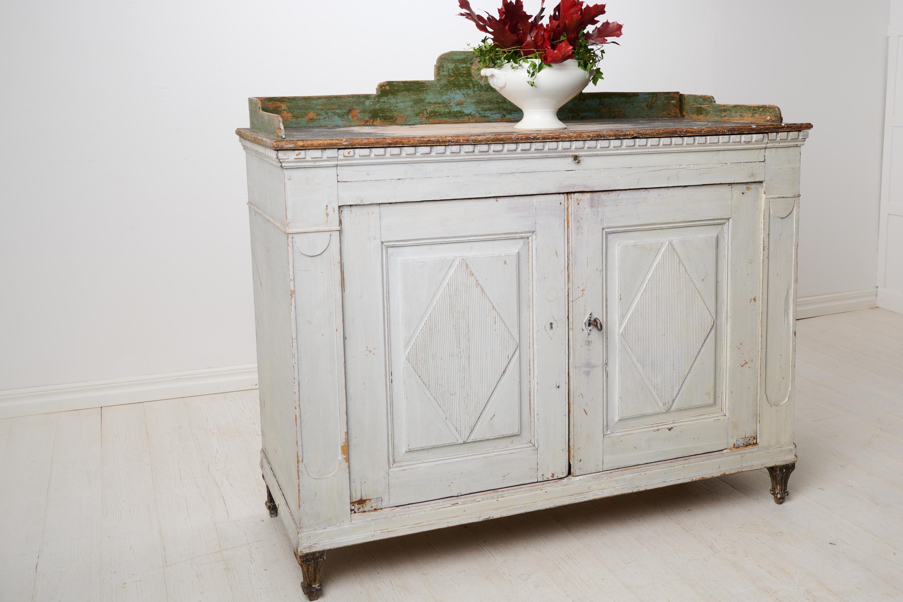 Antique Swedish Country House Sideboard in Gustavian Style Made by Hand For Sale 2