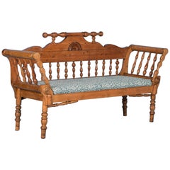 Antique Swedish Country Pine Bench
