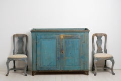 Antique Swedish Country Sideboard from the Gustavian Period with Blue Paint