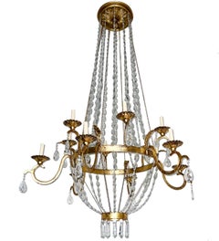 Antique Swedish Crystal Chandelier
