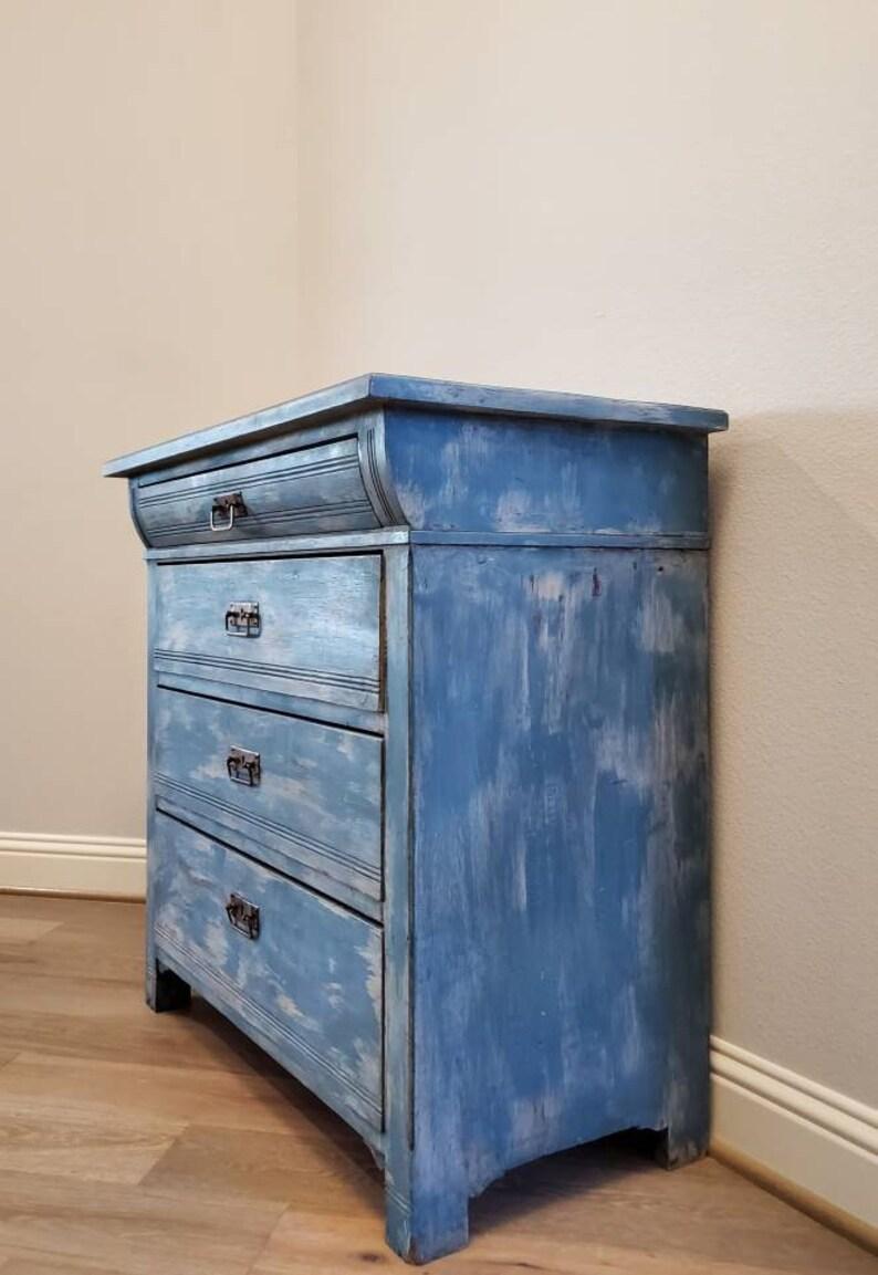 Scandinavian Antique Swedish Distressed Painted Chest of Drawers