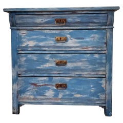 Antique Swedish Distressed Painted Chest of Drawers