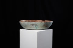 Antiguo cuenco pintado a mano de arte popular sueco