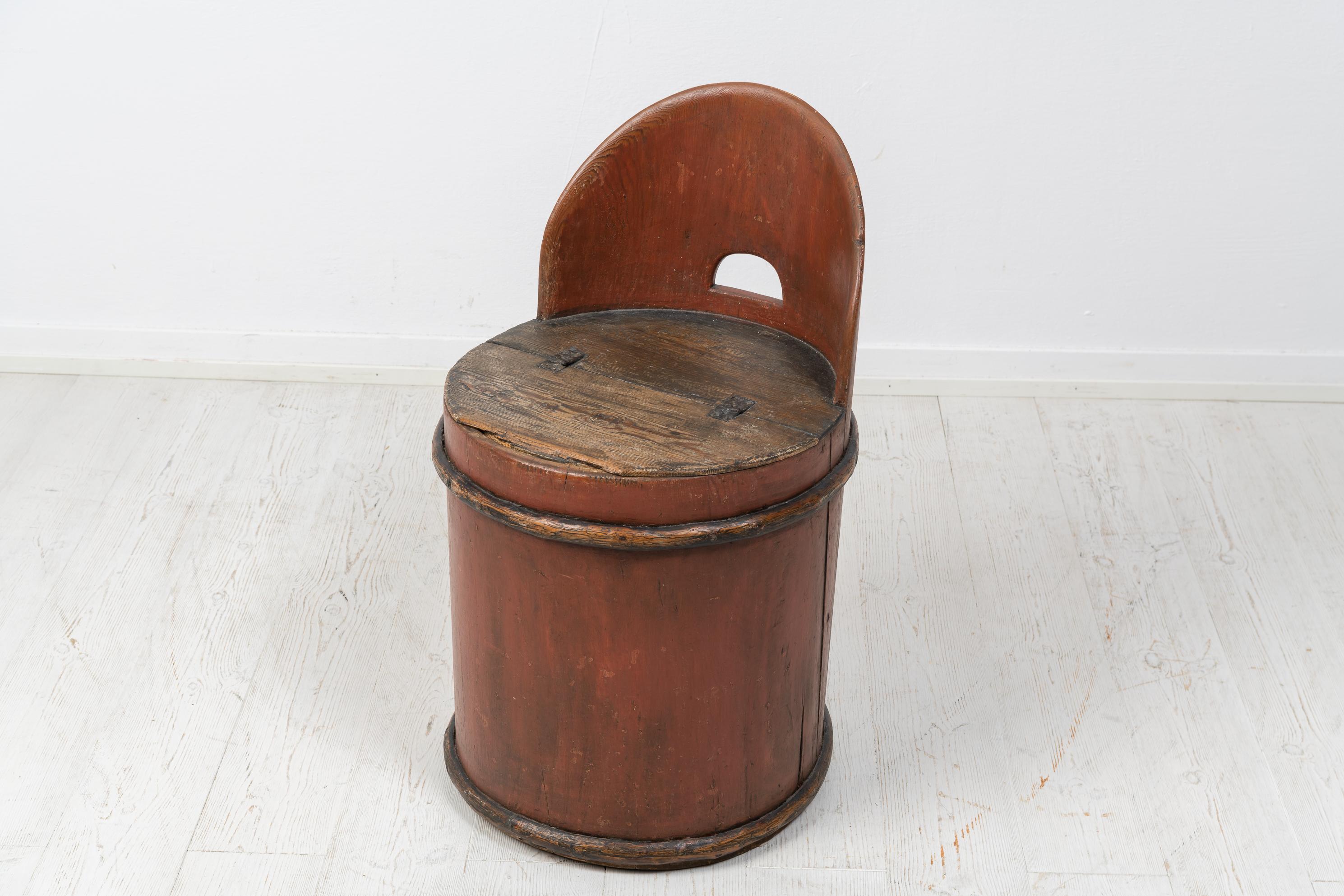 Antique Swedish Folk Art Stump Chair  For Sale 1
