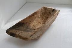 Antique Swedish Folk Art Wooden Trough, Late 1800s.