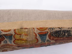 Antikes schwedisches Volkskunstgemälde Sunnerbo, hergestellt für den Gebrauch als Kissen