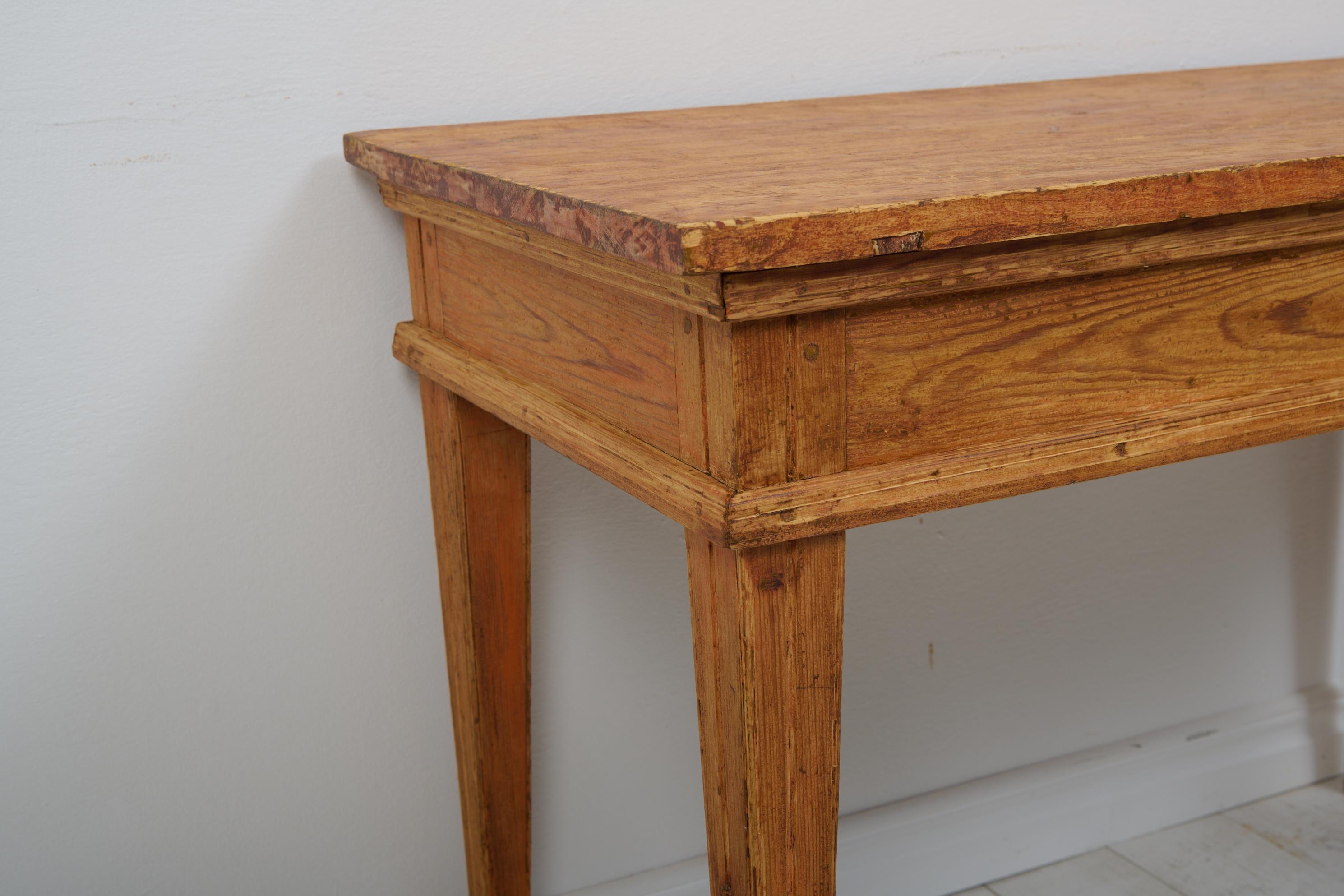 Antique Swedish Genuine Country House Gustavian Style Console Table For Sale 3