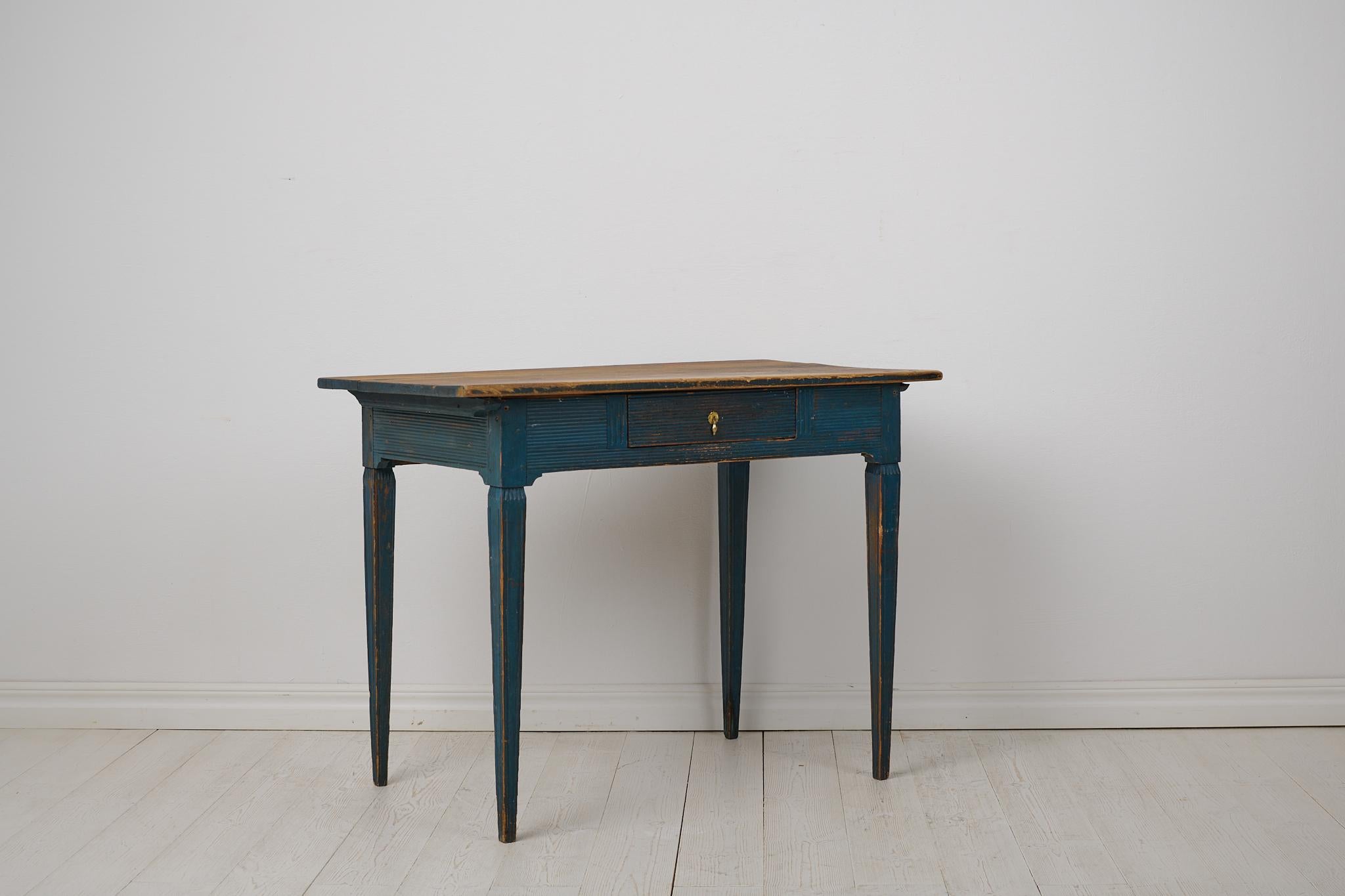 Antique Swedish Genuine Desk with Original Paint from the Gustavian Period 1