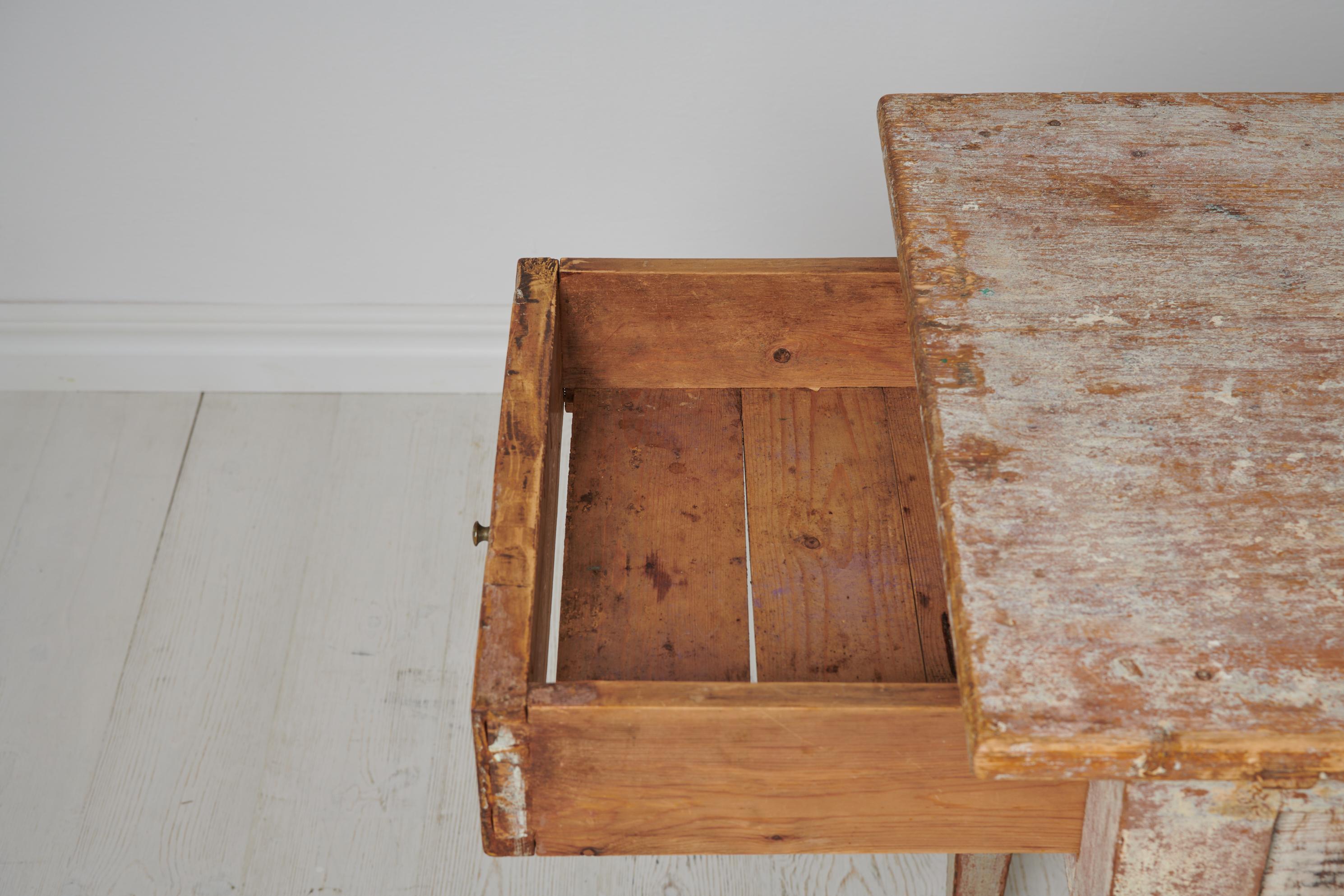 Antique Swedish Genuine Gustavian Neoclassic Small Table For Sale 6