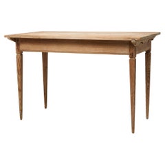Antique Swedish Genuine Gustavian Neoclassical Pine Desk or Dining Table