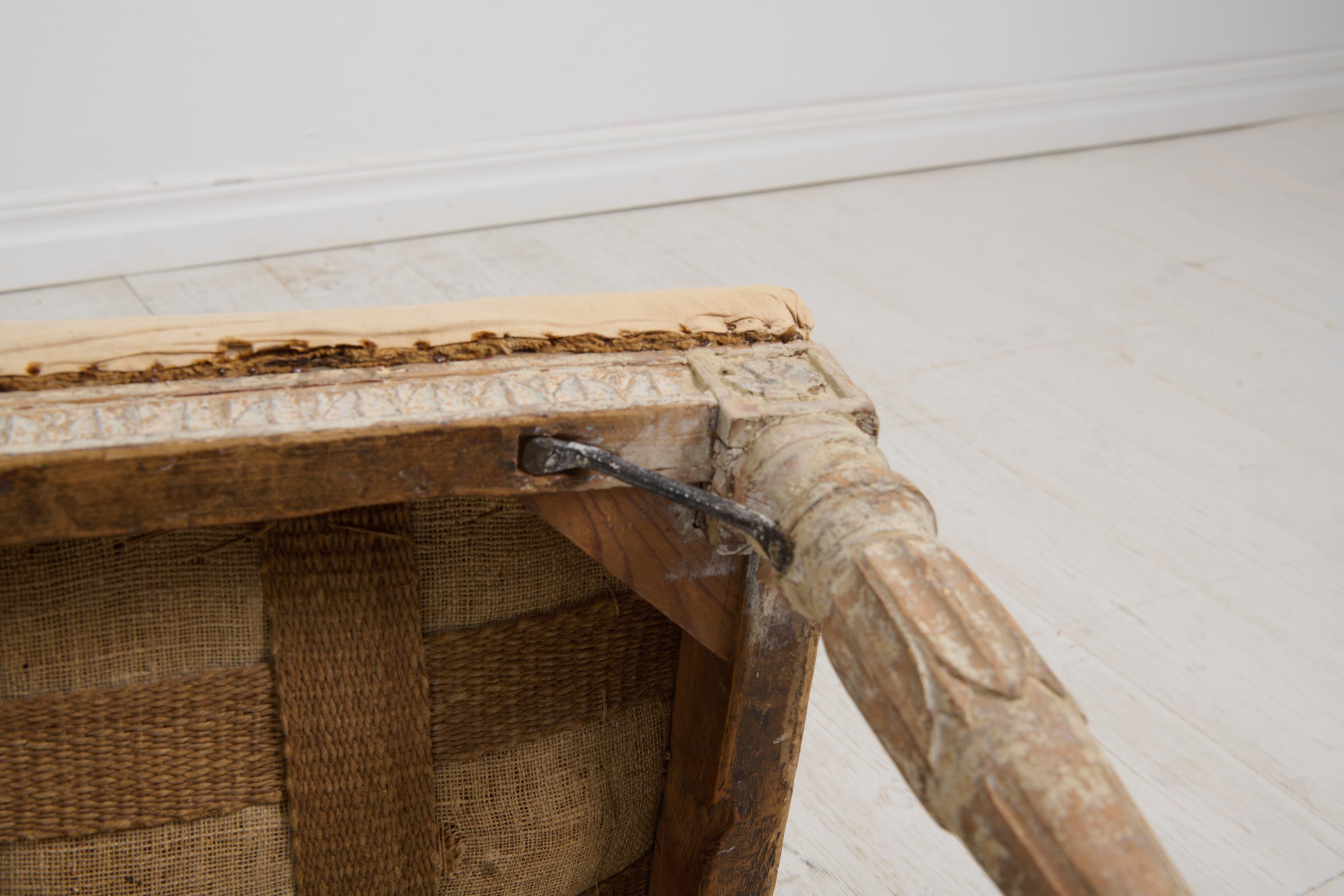 Pin Antique Swedish Genuine Gustavian Period Decorated Foot Stool with Original Seat en vente