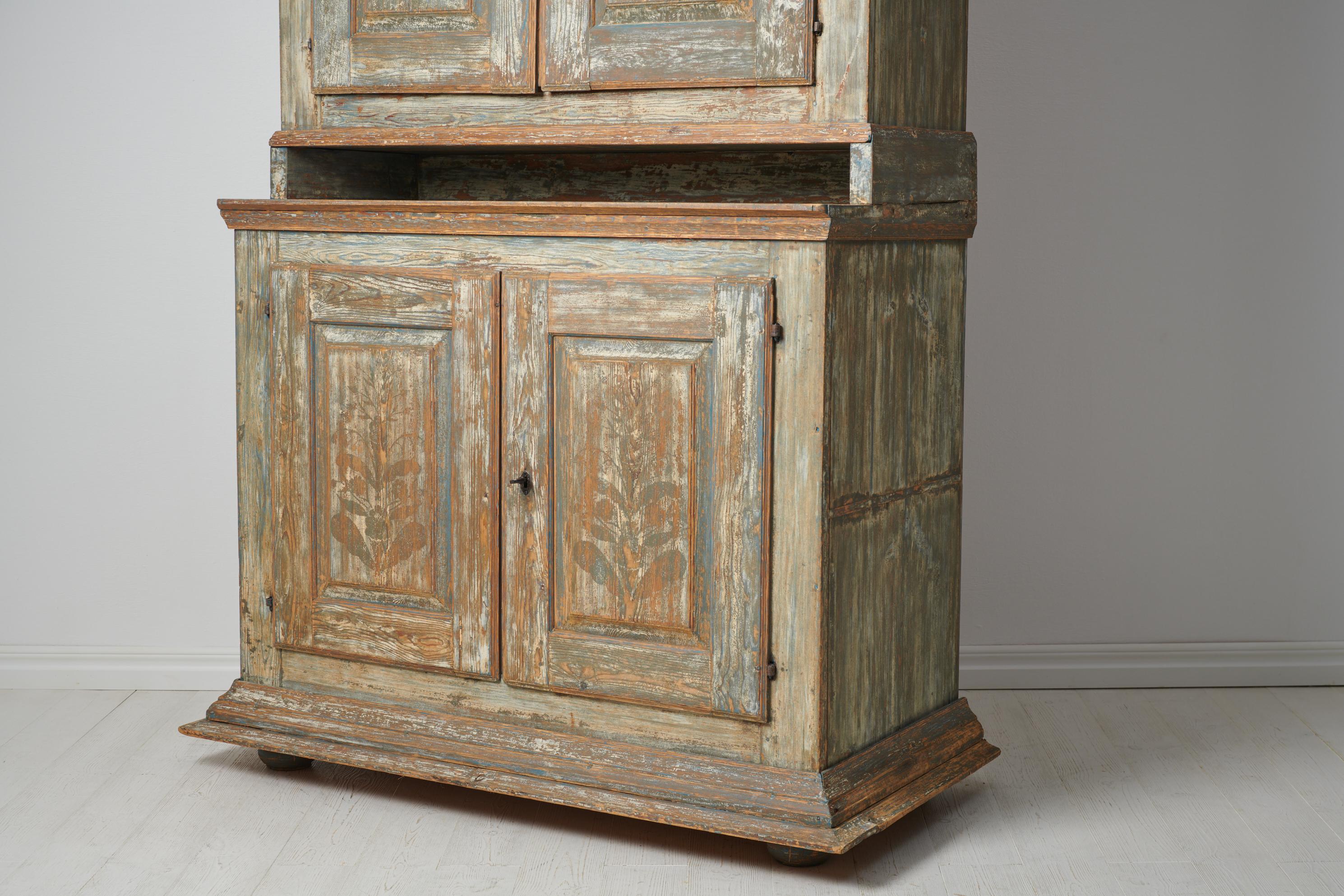 Antique Swedish Genuine Handmade Baroque Cabinet  For Sale 4