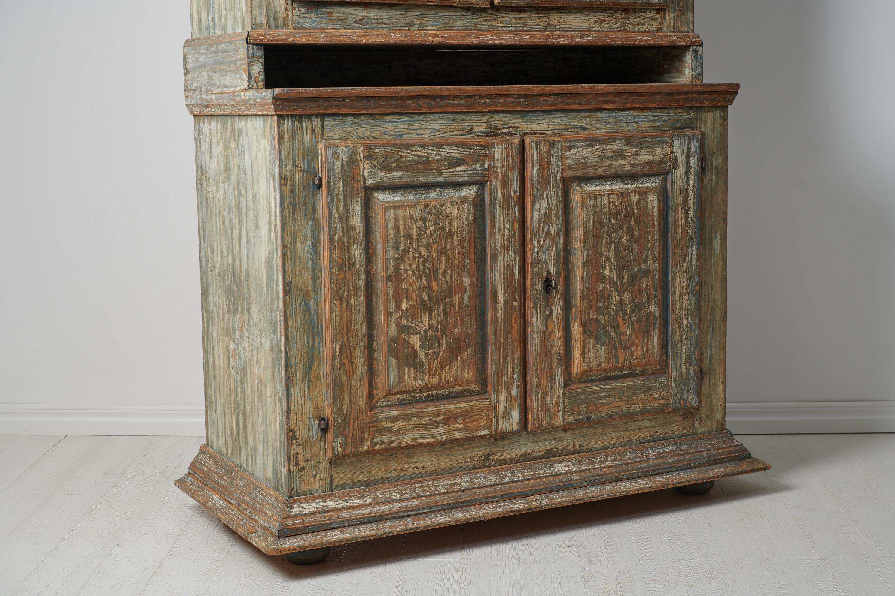 Antique Swedish Genuine Handmade Baroque Cabinet  For Sale 5