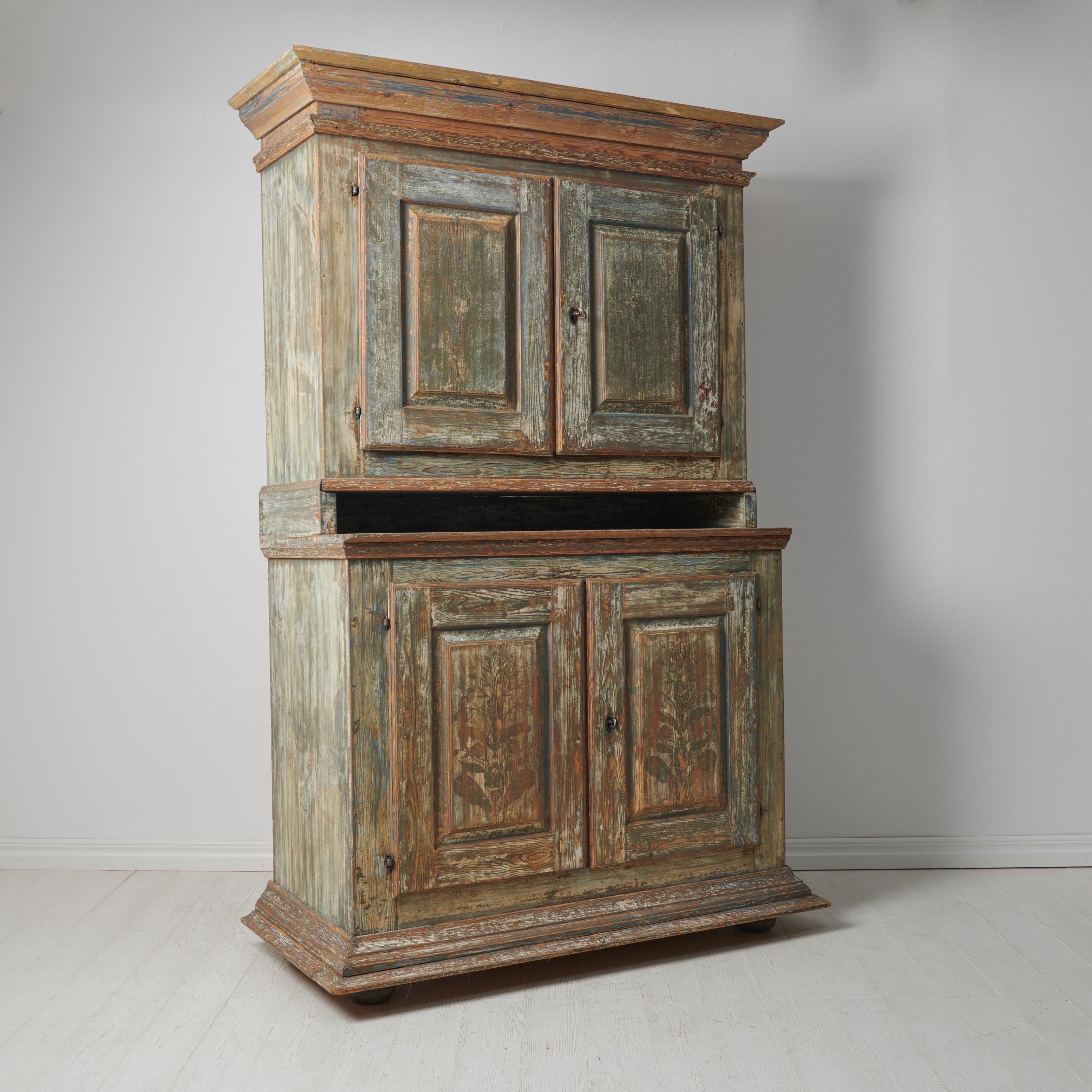 Antique Swedish Genuine Handmade Baroque Cabinet  For Sale 1