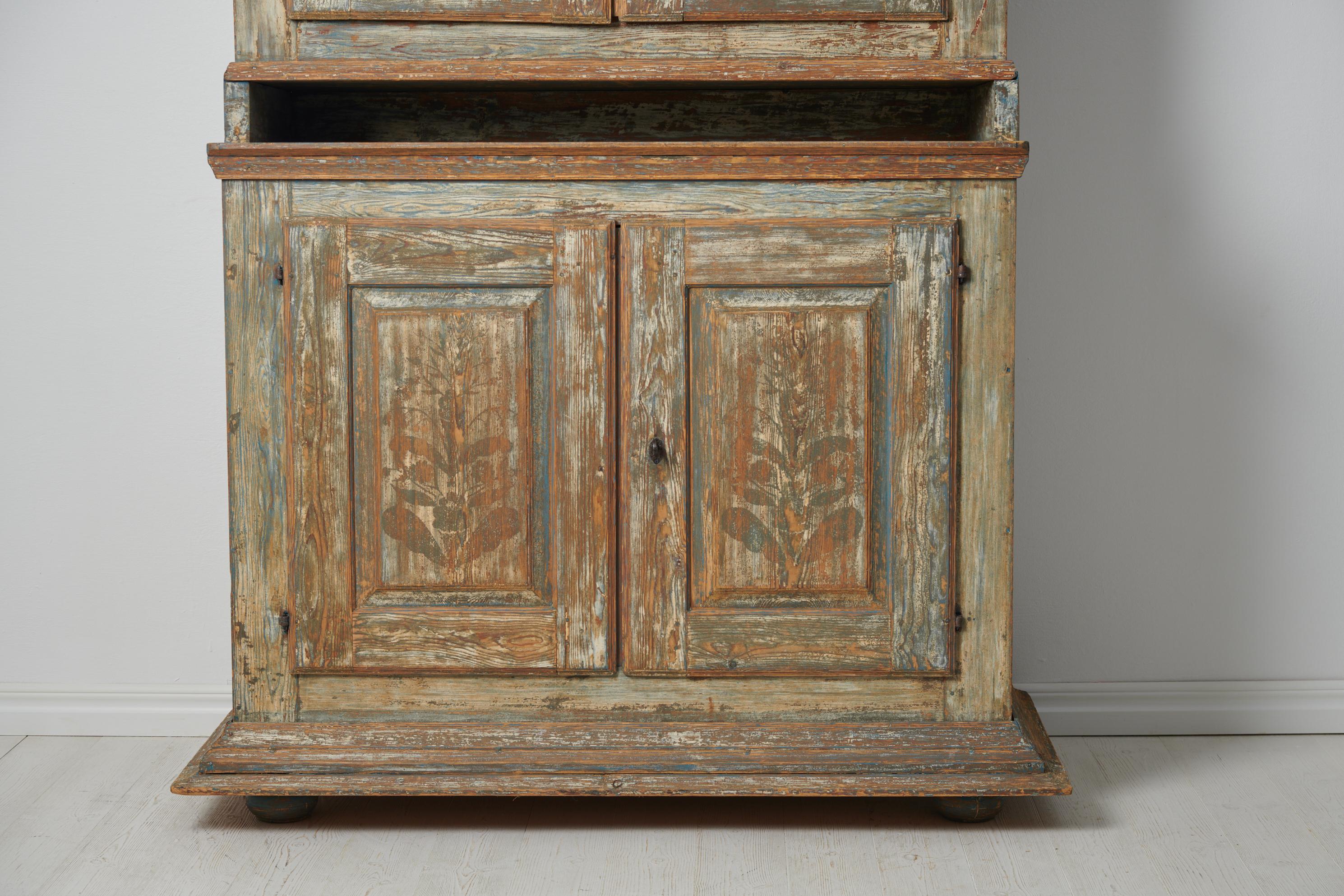 Antique Swedish Genuine Handmade Baroque Cabinet For Sale 3
