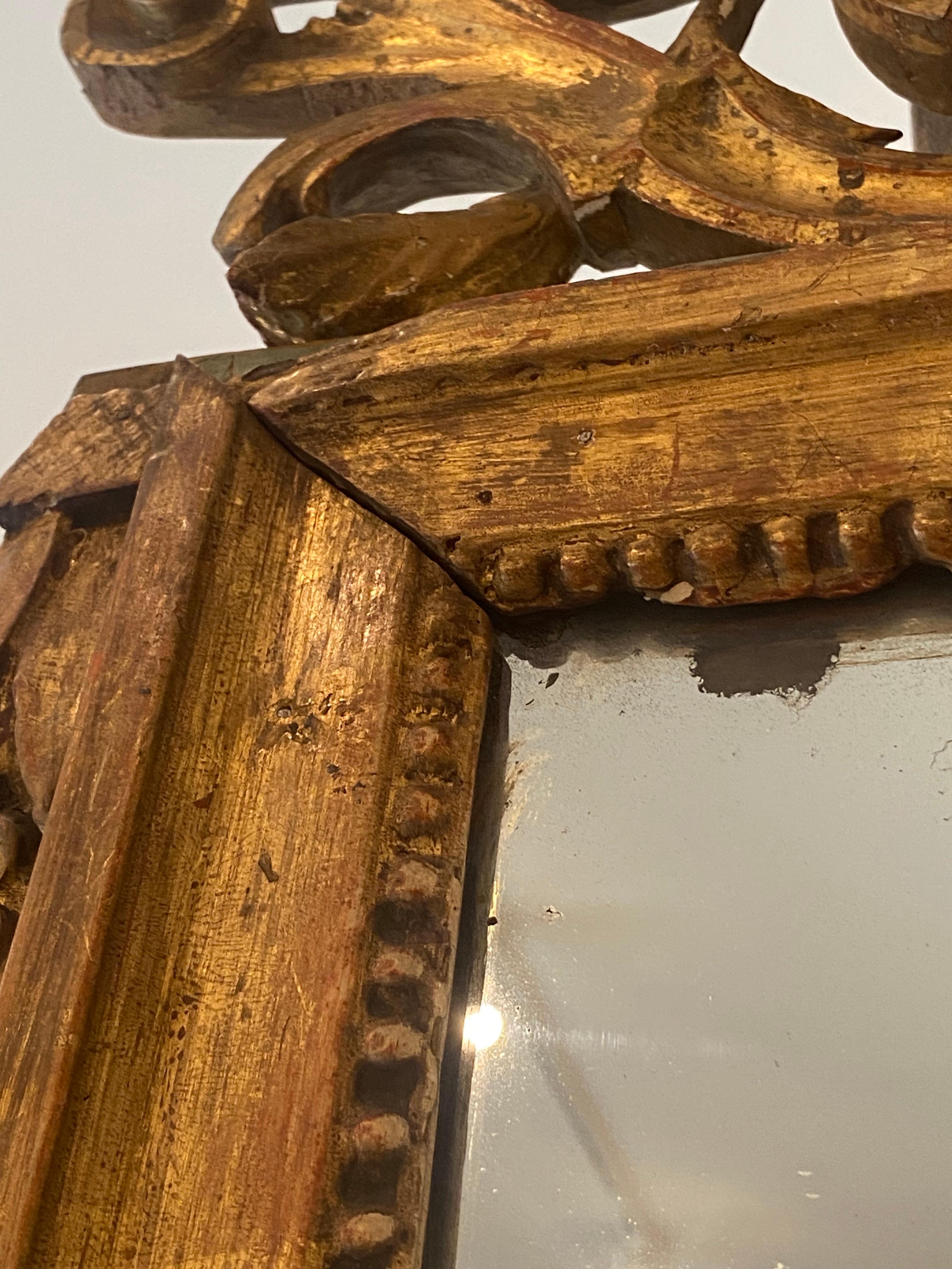 Antiker schwedischer vergoldeter und geschnitzter Spiegel im Angebot 11